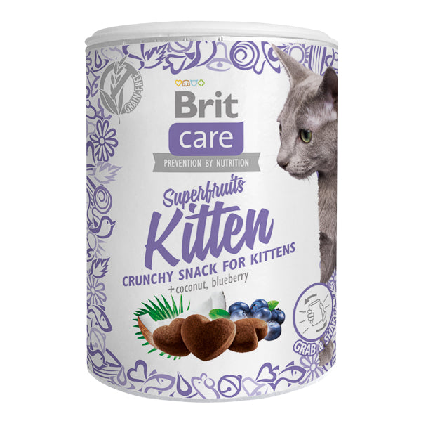 Recompense pisici Brit Care - Junior - Superfruits - Pui și Cocos - 100 g