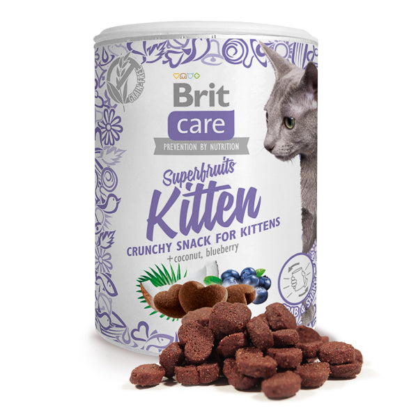 Recompense pisici Brit Care - Junior - Superfruits - Pui și Cocos - 100 g
