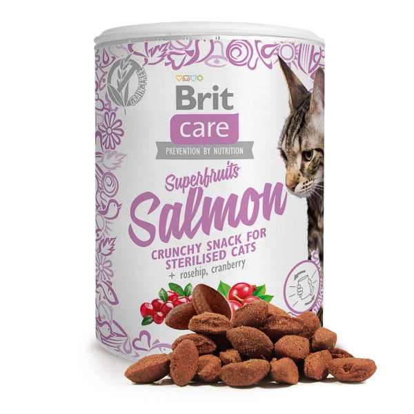 Recompense pisici Brit Care - Pisică sterilizată - Superfruits - Somon și Merișoare - 100 g