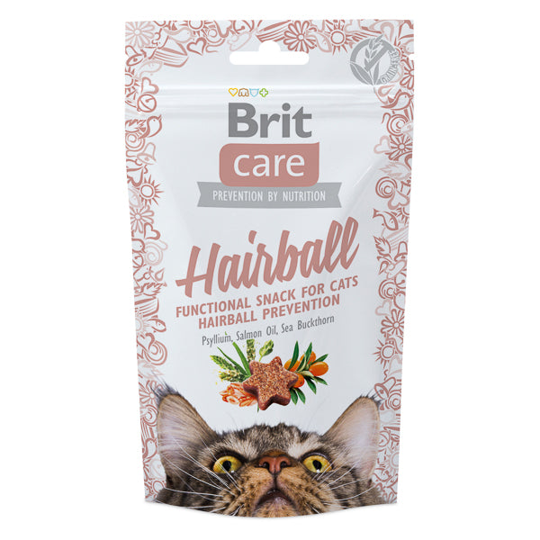 Recompense pisici Brit Care - Hairball - Somon și Cătină - 50 g