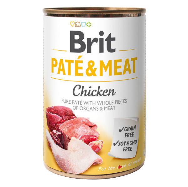 Hrană umedă câini Brit Care - Toate rasele - Pate - Pui - 400 g
