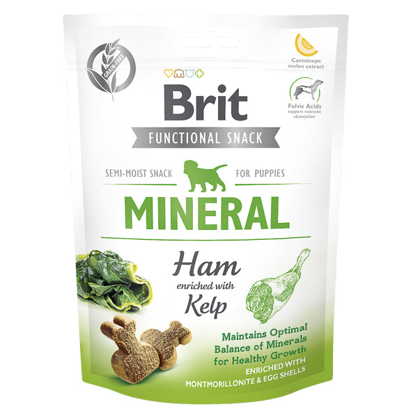 Recompense câini Brit Care - Junior - Mineral - Șuncă și Alge - 150 g
