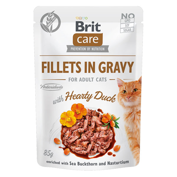 Hrană umedă pisici Brit Care - Adult - Rață și Cătină - 85 g