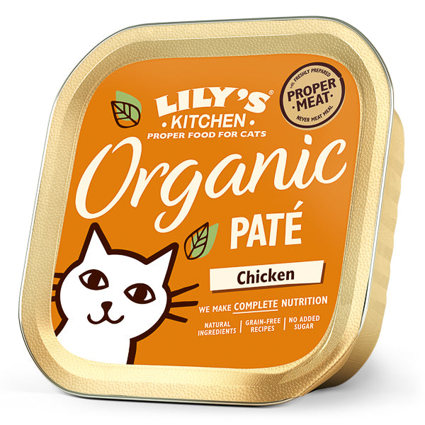 Hrană umedă pisici Lily's Kitchen - Pate Organic Pui - 85g