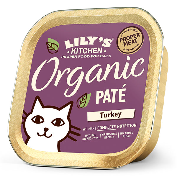 Hrană umedă pisici Lily's Kitchen - Pate Organic Curcan - 85g