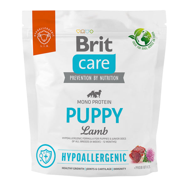 Hrană uscată câini Brit Care - Junior - Hypoallergenic - Miel - 1 kg