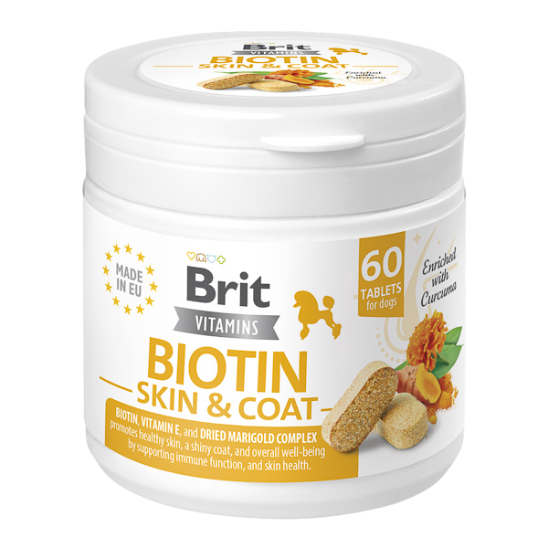 Vitamine câini Brit Care - Biotin - Blană - 120 g