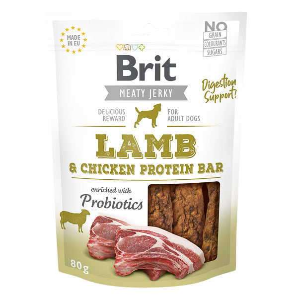 Recompense câini Brit Care - Adult - Baton proteic - Miel - 80 g.