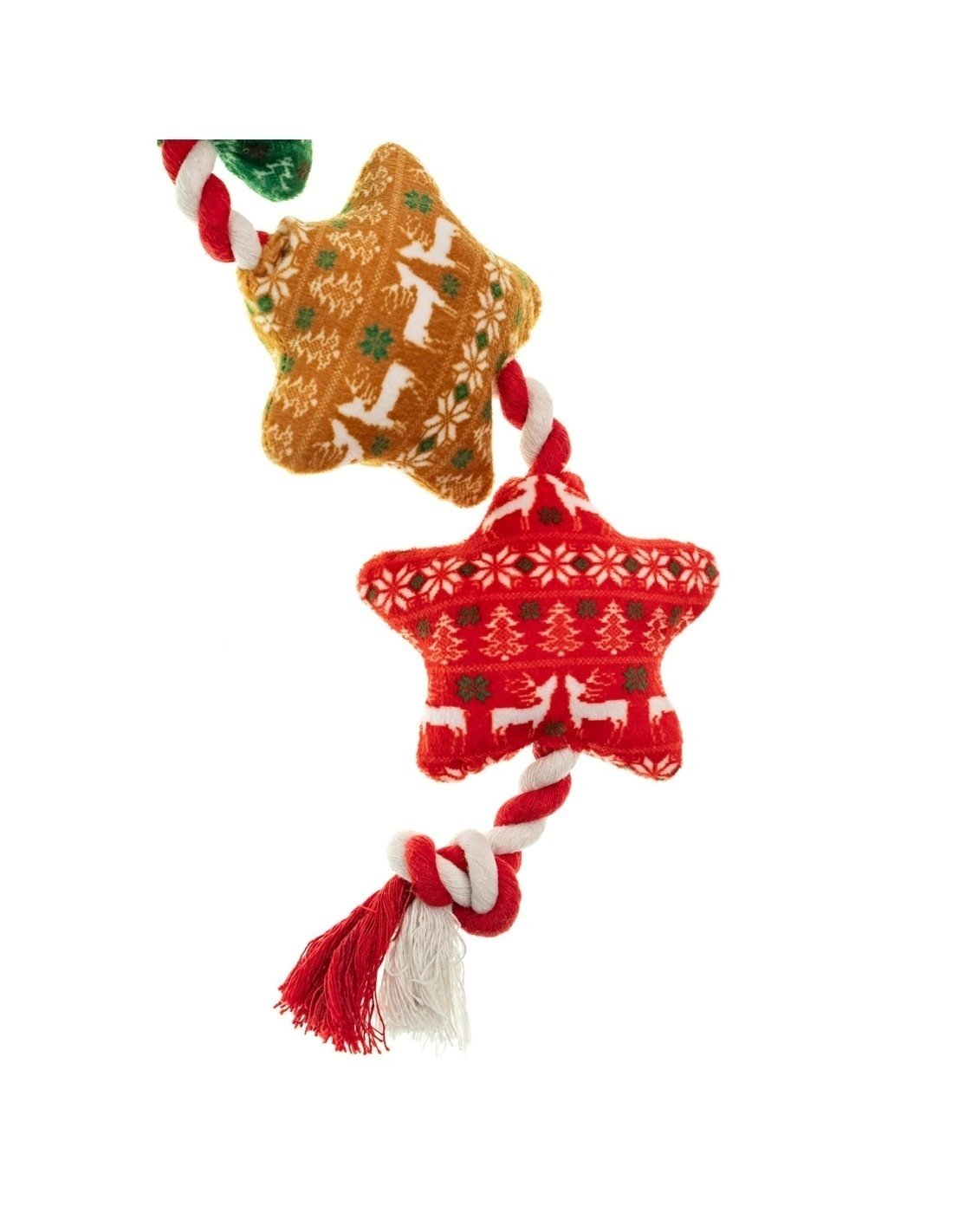 Jucărie pluș câini, cu sfoară - Stele Crăciun