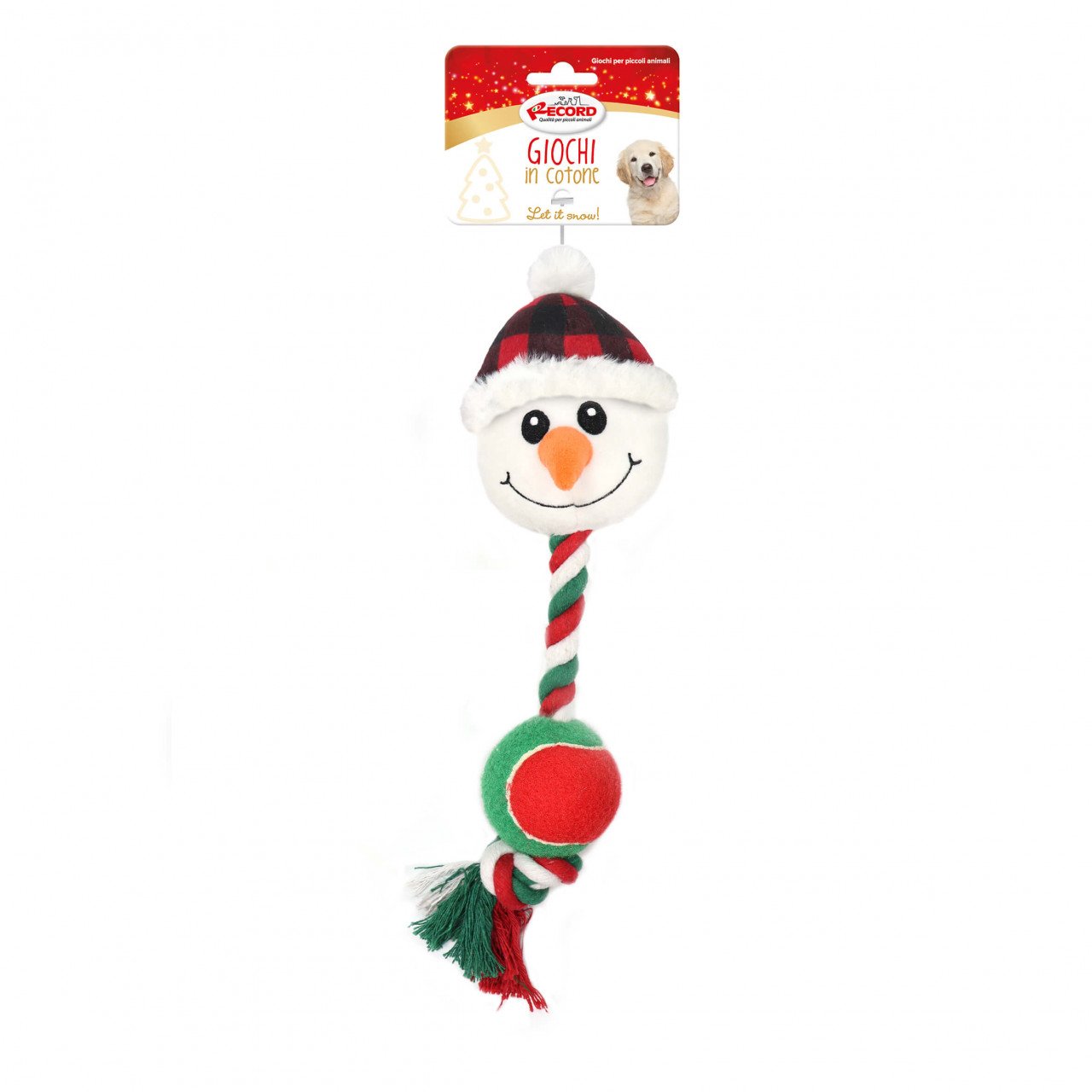 Jucărie câini - Om de zăpadă cu sfoară