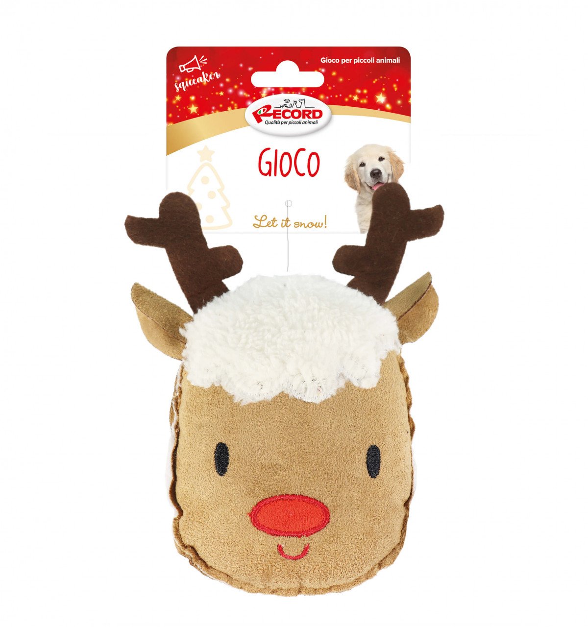 Jucărie pluș câini - Ren Crăciun