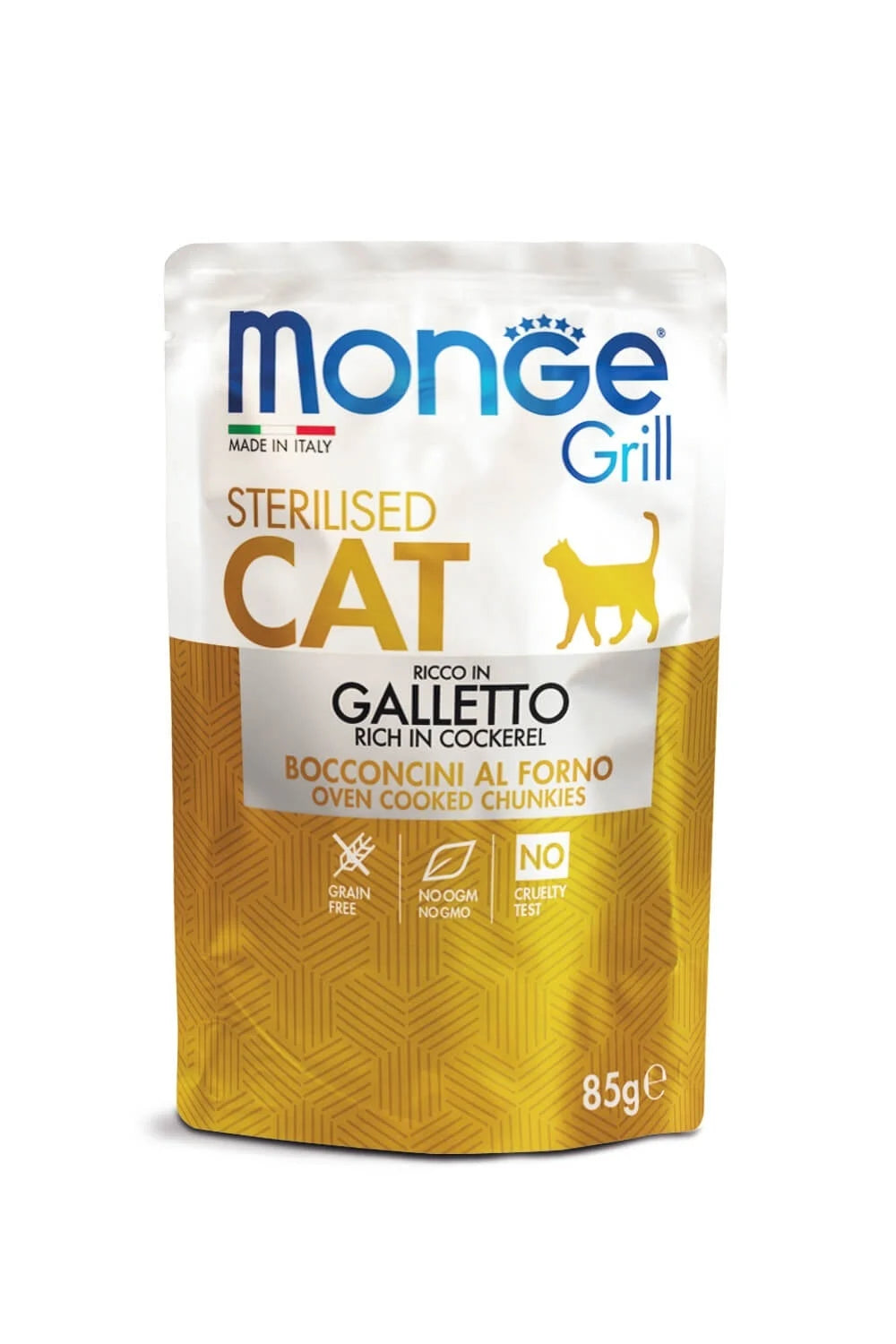 Hrană umedă pisică Super-premium Monge - Cocoș - 85 g - Mr. Patrick