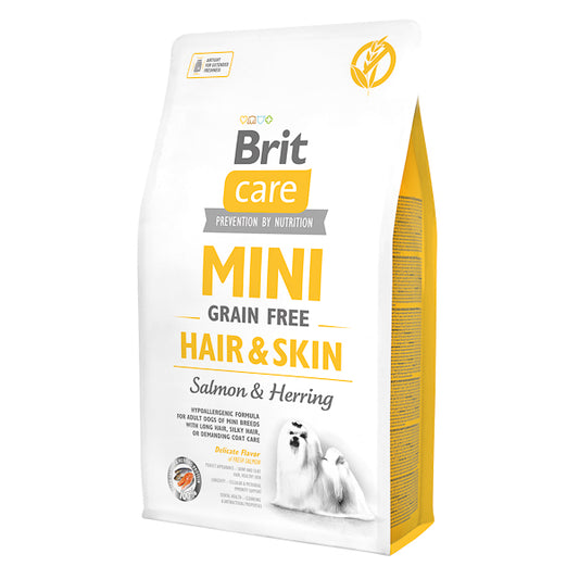 Hrană uscată câini Brit Care - Mini - Blană - Somon - 2kg
