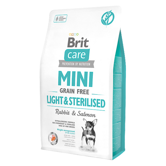 Hrană uscată câini Brit Care - Mini - Sterilised - Iepure și Somon - 2kg