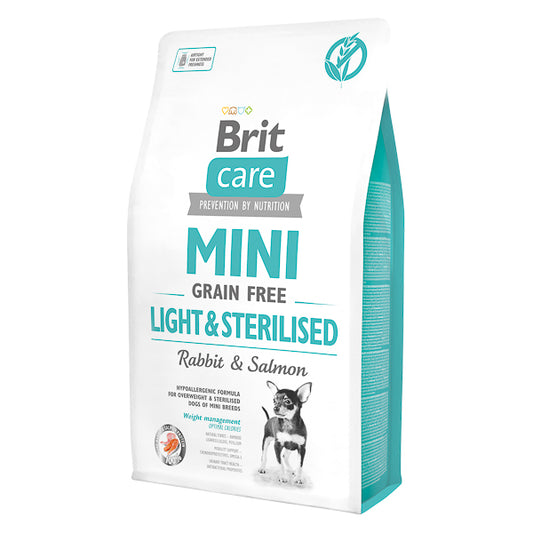 Hrană uscată câini Brit Care - Mini - Sterilised - Iepure și Somon - 2kg