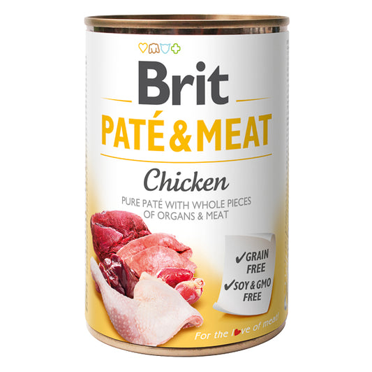 Hrană umedă câini Brit Care - Toate rasele - Pate - Pui - 400 g