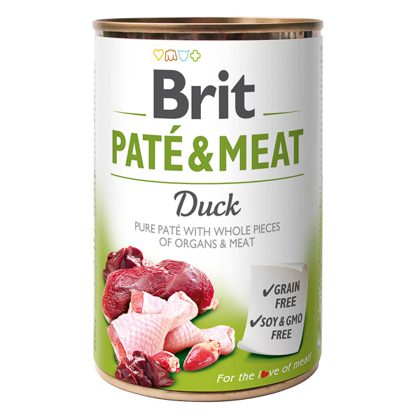 Hrană umedă câini Brit Care - Toate rasele - Pate - Rață - 400 g