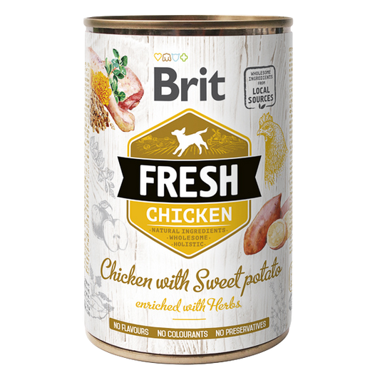 Hrană umedă câini Brit Care - Adult - Toate rasele - Pui și Cartof dulce - 400 g