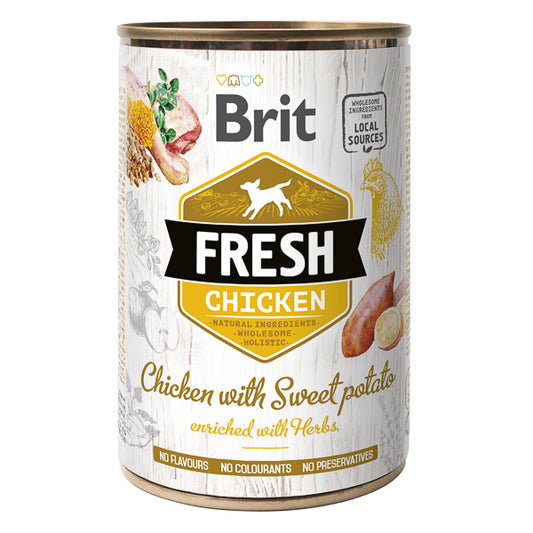 Hrană umedă câini Brit Care - Adult - Toate rasele - Pui și Cartof dulce - 400 g