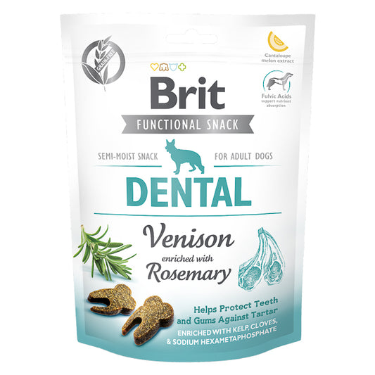 Recompense câini Brit Care - Adult - Dental - Vânat și Rozmarin - 150 g
