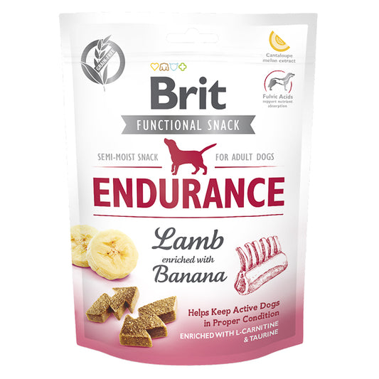 Recompense câini Brit Care - Adult - Endurance - Miel și Banane - 150 g