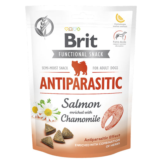 Recompense câini Brit Care - Adult - Antiparasitic - Somon și Mușețel - 150 g