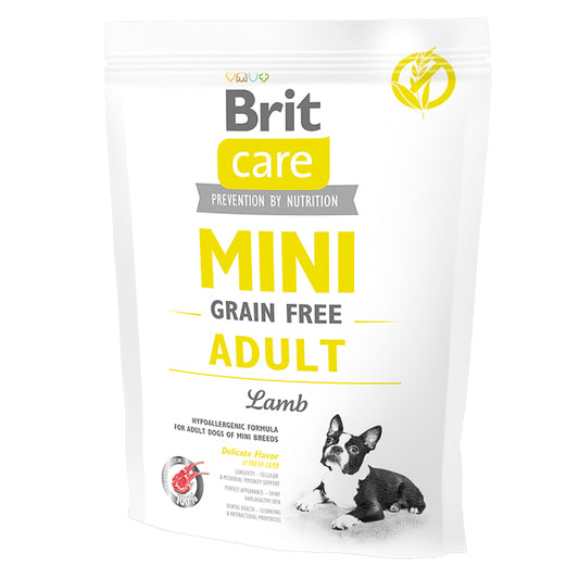 Hrană uscată câini Brit Care - Mini - Adult - Miel - 400g.