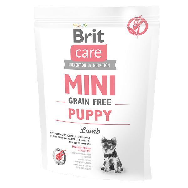 Hrană uscată câini Brit Care - Mini - Junior - Miel - 400g.