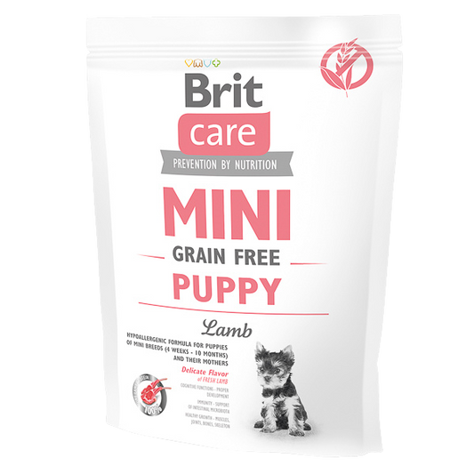 Hrană uscată câini Brit Care - Mini - Junior - Miel - 400g.