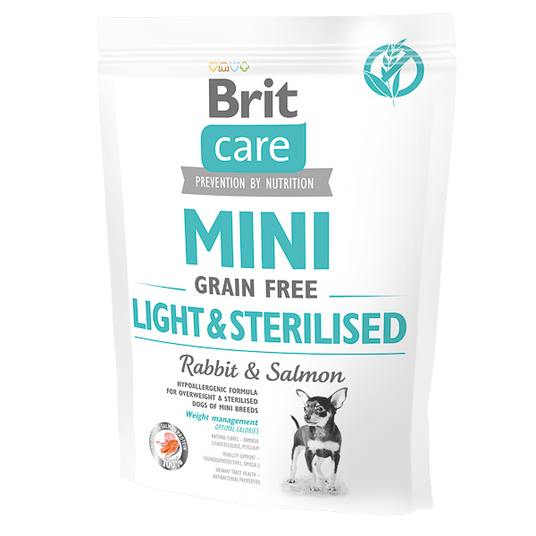 Hrană uscată câini Brit Care - Adult - Talie mini - Hipoalergenic - Iepure și Somon - 400 g