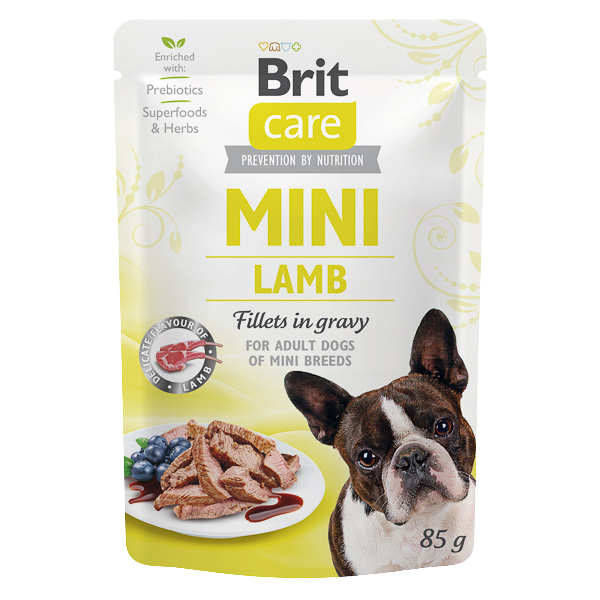 Hrană umedă câini Brit Care - Talie mică - Miel - 85 g
