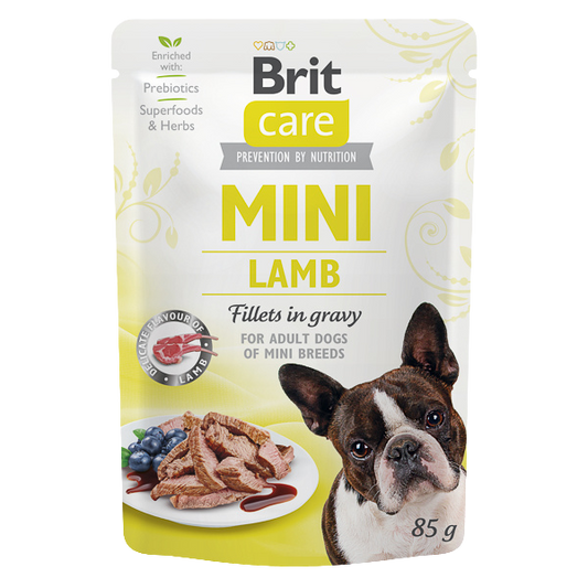 Hrană umedă câini Brit Care - Talie mică - Miel - 85 g