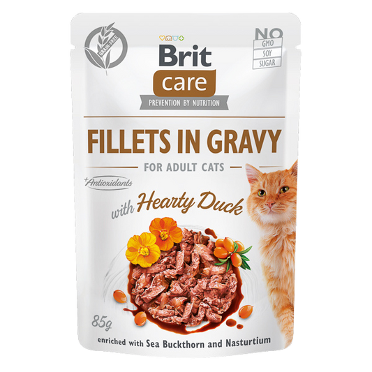 Hrană umedă pisici Brit Care - Adult - Rață și Cătină - 85 g