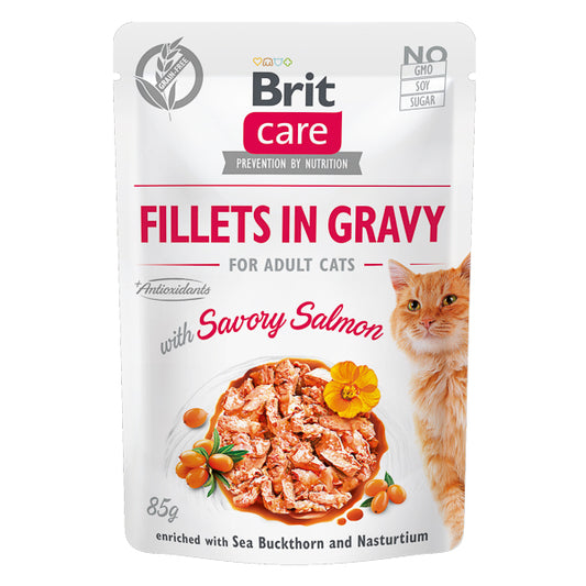 Hrană umedă pisici Brit Care - Adult - Somon și Cătină - 85 g