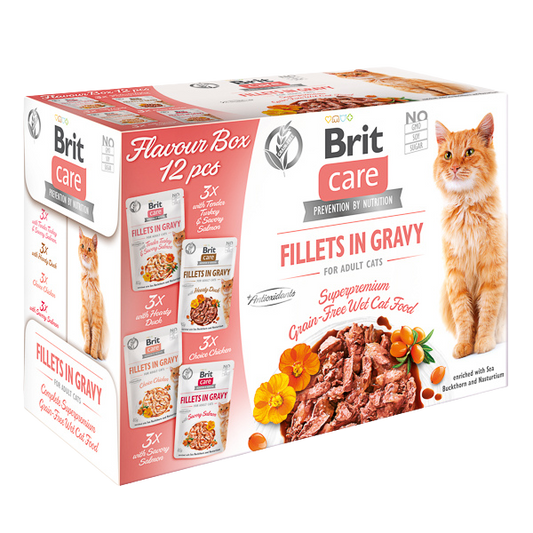 Hrană umedă pisică Brit Care - Adult - Multipack - 12x85 g