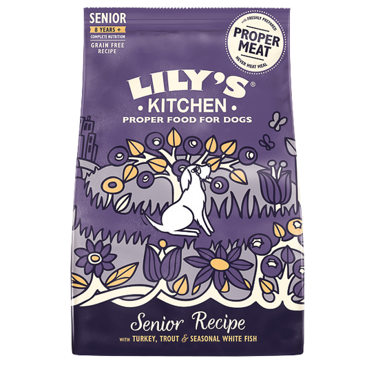 Hrană uscată câini Lily's Kitchen - Senior - Curcan și Păstrăv  - 2,5 kg