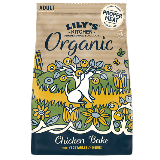 Hrană uscată câini Lily's Kitchen - Adult - Organic Pui și Legume  - 1 kg