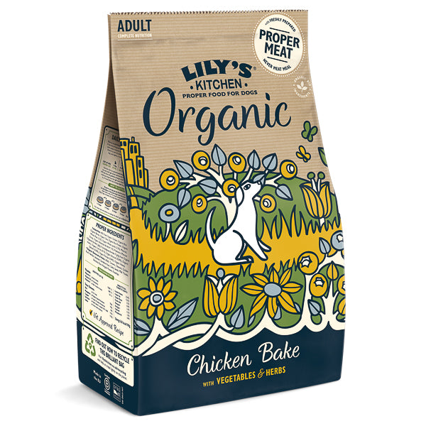 Hrană uscată câini Lily's Kitchen - Adult - Organic Pui și Legume  - 7 kg