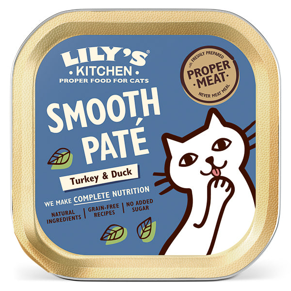 Hrană umedă pisici Lily's Kitchen - Pate Fin Curcan și Rață - 85g