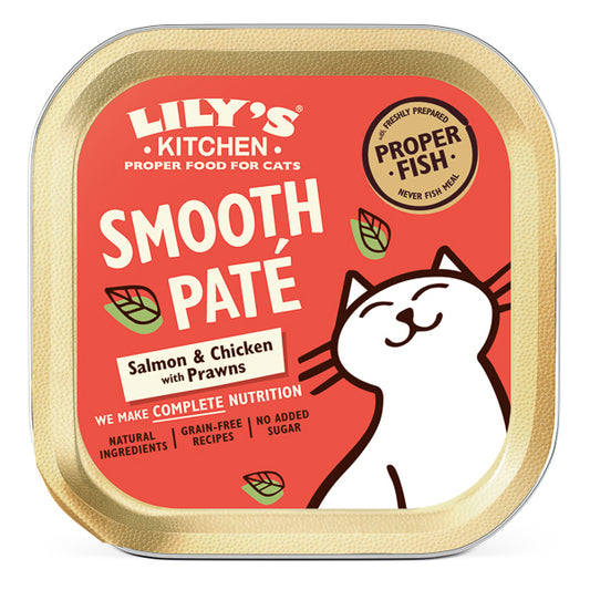 Hrană umedă pisici Lily's Kitchen - Pate Fin Somon și Creveți - 85g
