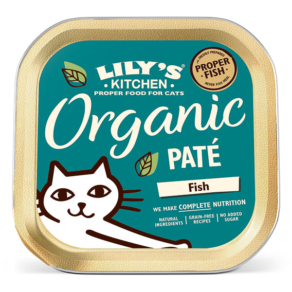 Hrană umedă pisici Lily's Kitchen - Pate Organic Pește - 85g