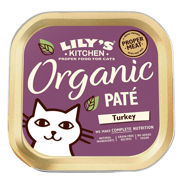 Hrană umedă pisici Lily's Kitchen - Pate Organic Curcan - 85g