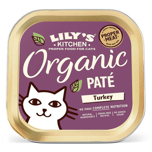 Hrană umedă pisici Lily's Kitchen - Pate Organic Curcan - 85g