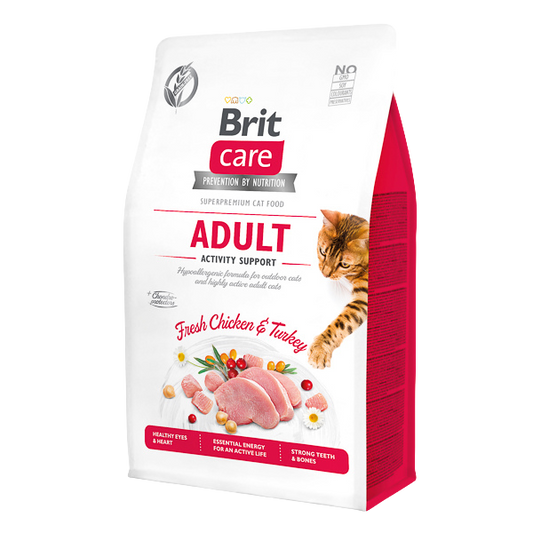 Hrană uscată pisici Brit Care - Adult - Activity - Pui și Curcan - 400 g