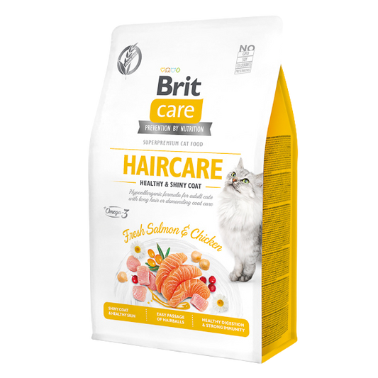 Hrană uscată pisici Brit Care - Blană - Somon și Pui - 400 g