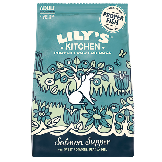 Hrană uscată câini Lily's Kitchen - Adult - Somon și Cartofi dulci  - 1 kg