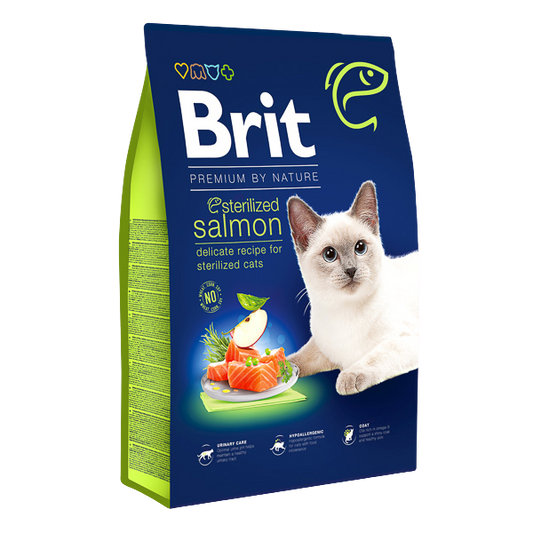 Hrană uscată pisici Brit Premium - Sterilized - Somon - 8 kg