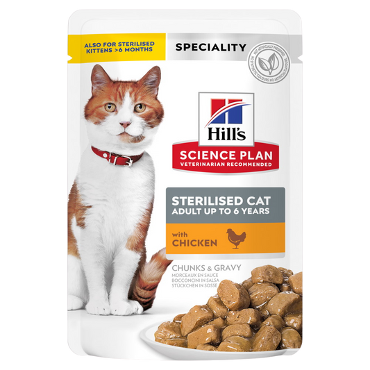 Hrană umedă pisică Hill's - Pisică sterilizată - Pui - 85 g