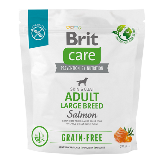 Hrană uscată câini Brit Care - Adult - Talie mare - Somon - 1 kg