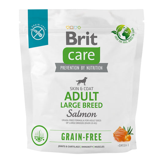 Hrană uscată câini Brit Care - Adult - Talie mare - Somon - 1 kg